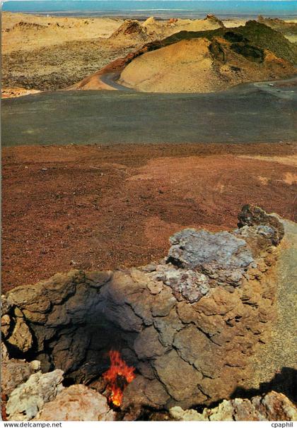 CPM Islas canarias lanzarote la cratere de la montagne de feu