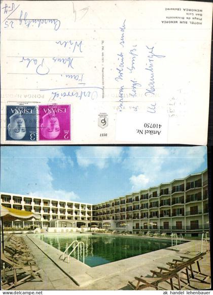 410750,Spain Menorca Hotel sur Menorca Playa de Biniancolla San Luis Schwimmbecken