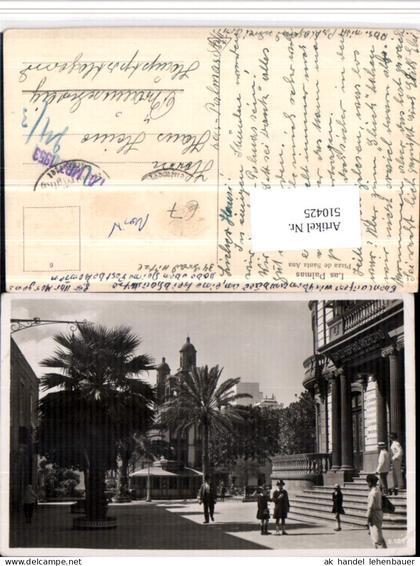 510425,Spain Las Palmas Plaza de Santa Ana Platz Palmen