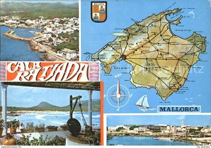 Cala Ratjada Mallorca mit Landkarte Mallorca