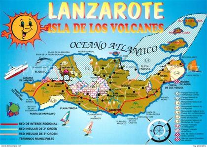 Lanzarote Kanarische Inseln Panoramakarte