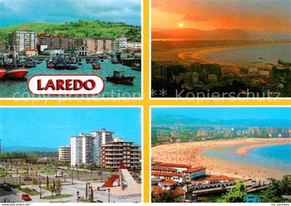 Laredo Spanien Hafen Sonnenuntergang Strand Hotels