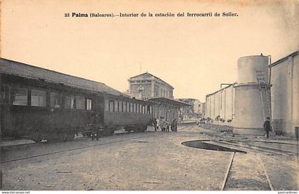 PALMA Baleares - Interior de la estacion del ferrocarril de Soller - Ed. Lacoste 33.