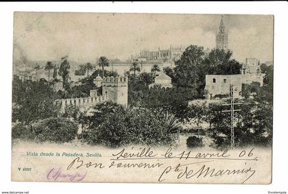 CPA - Carte Postale Espagne- Andalucia--Sevilla- Vista desde la Passadera -1906 VM265