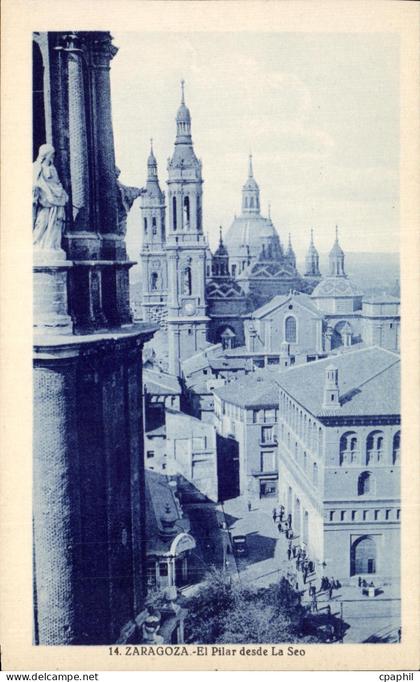 CPA Zaragoza el pilar desde la seo
