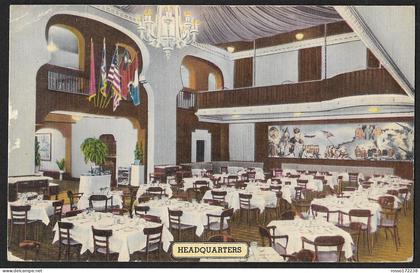 New York Headquarters Restaurant postcard not used