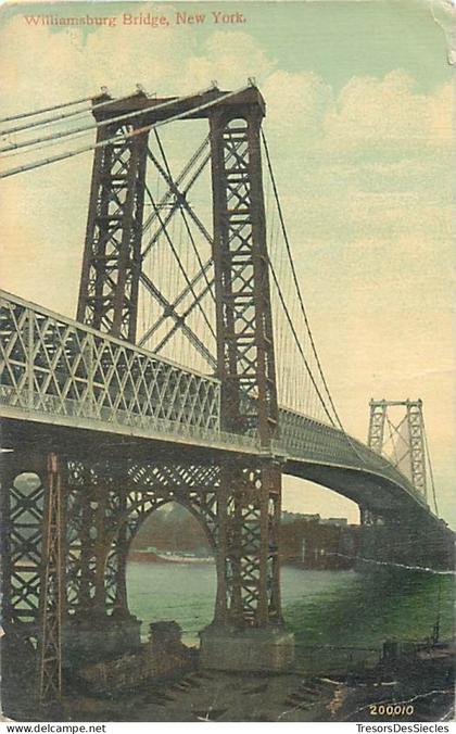 CPA Amérique Etats-Unis NY New York City Ponts & tunnels Williamsburg Bridge