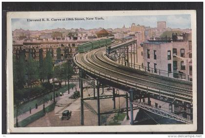 Elevated R.R Curve at 110Th Street - New York