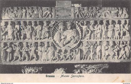 A806 Italy Siracusa Syracuse Museo Sarcofaro Museum vintage postcard
