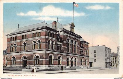 B527 US 1919 Post Office Utica New York vintage postcard