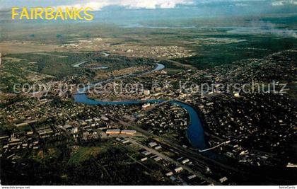 Fairbanks Alaska Fliegeraufnahme mit Chena River