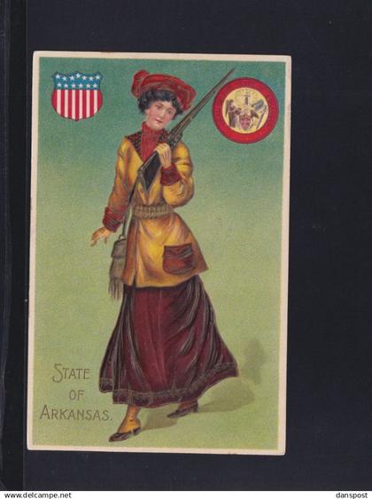 USA Prägekarte State of Arkansas