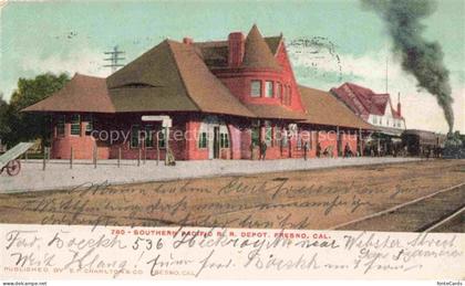 Fresno California USA Southern Pacific R. R. Depot Train