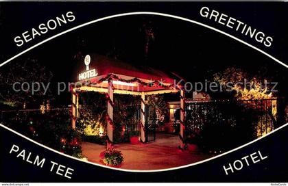 Palm Springs Palm Tee Hotel at night