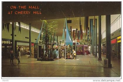 Cherry Hill New Jersey, Cherry Hill Shopping Mall Interior View, c1960s Vintage Postcard