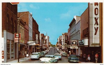 Clarksville Tennessee, Business District Street Scene, Many Signs, Theater, Autos, c1950s/60s Vintage Postcard