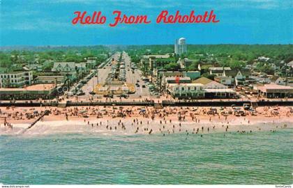 Rehoboth Beach Delaware USA Panorama Beach and Boardwalk aerial view