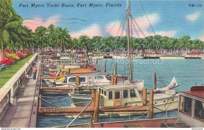 Fort Myers Florida USA Yacht Basin Illustration