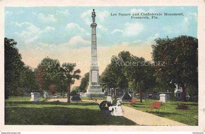 Pensacola Florida USA Lee Square and Confederate Monument
