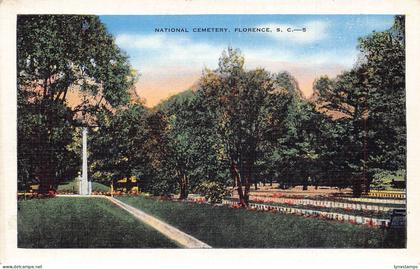 A970 US National Cemetery Florence South Carolina vintage postcard