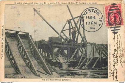 Etats Unis - Galveston - The Galveston Seawall - Texas - CPA - Oblitération ronde de 1904 - Voir Scans Recto-Verso