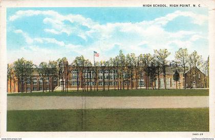 [-20%] ETATS UNIS - NC - High Point - High school - Carte Postale