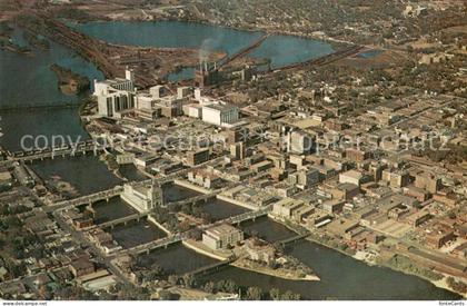 Cedar Rapids Iowa View of Municipal Island and the Quaker Oats Co