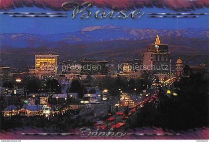 Boise Idaho USA Panorama at night