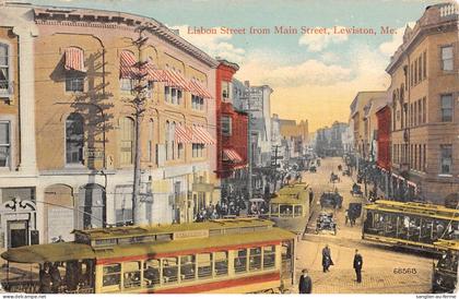 CPA ETATS UNIS D'AMERIQUE / USA / LISBON STREET FROM MAIN STREET / LEWINSTON