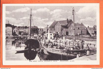 09356 /  ️  Peu Commun ROCKPORT MA-Massachusetts Boat Yards Bearskin Neck 1920s Photo-Bureau ALBERTYPE Co Brooklyn