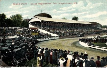 CPA Hagerstown Maryland USA, Great Hagerstown Fair, Pferderennbahn