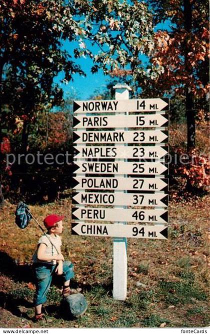 Belfast Maine Sign Post