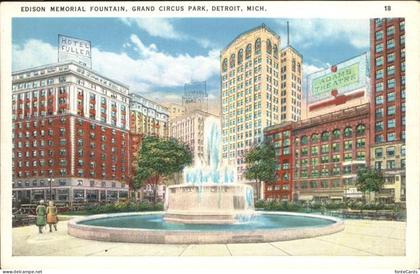 Detroit Michigan Edison Memorial Fountain Grand Circus Park