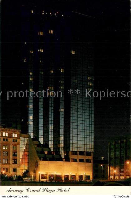 Grand Rapids Michigan amway Grand Plaza Hotel by Night