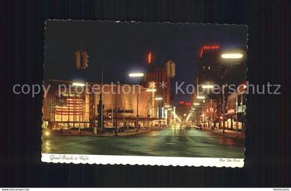 Grand Rapids Michigan Street Scene at night