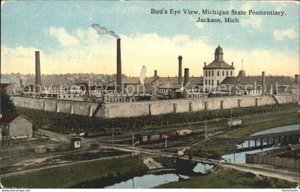 Jackson Michigan Birdseye view Michigan State Penitentiary