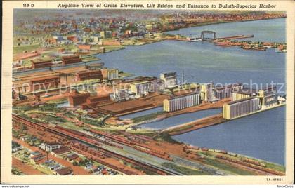 Duluth Minnesota Aerial view of Duluth Superior Harbor