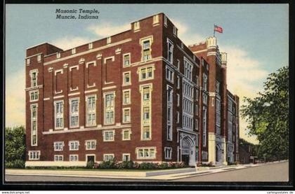 AK Muncie, IN, Masonic Temple, Freimaurer