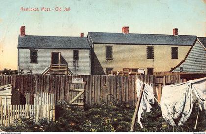 A766 US 1907 Nantucket Massachusetts Old Jail vintage postcard