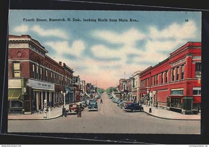 AK Bismarck, ND, Fourth Street, looking North from Main Ave.