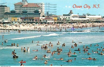 Ocean City New Jersey Panorama view of Ocean Beach and Skyline
