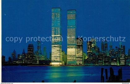 New York City World Trade Center Twin Towers at night