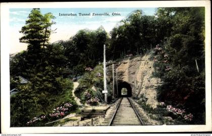 CPA Zanesville Ohio USA, Überlandtunnel