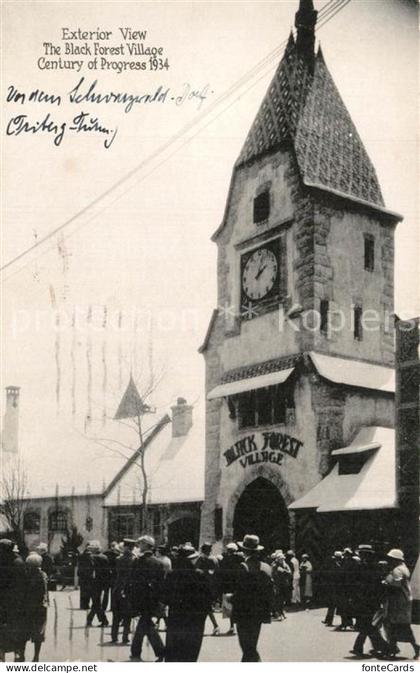 Expositions Century of Progress Chicago 1934 Black Forest Village