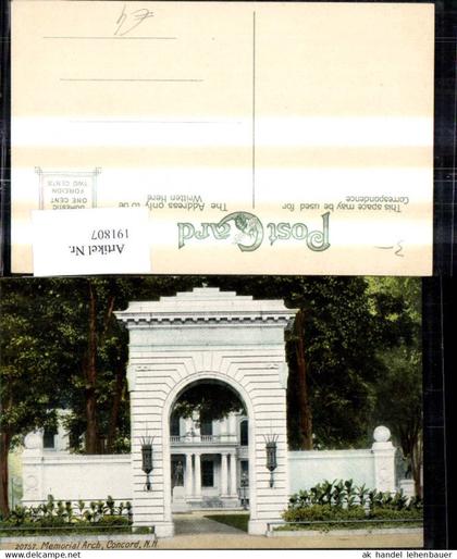 191807,New Hampshire Concord Memorial Arch