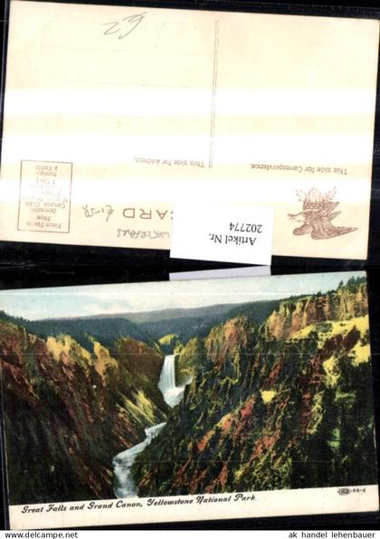 202774,Montana Yellowstone National Park Great Falls and Grand Canon Wasserfall