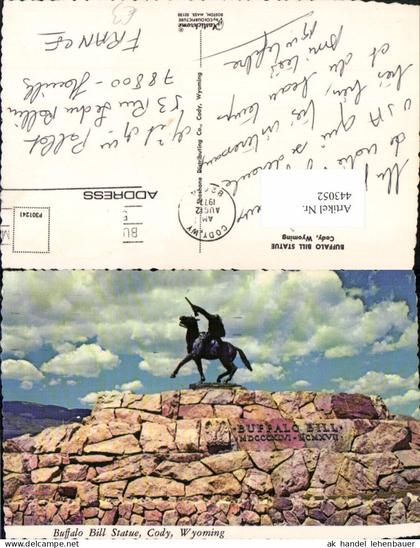 443052,Wyoming Cody Buffalo Bill Statue Denkmal