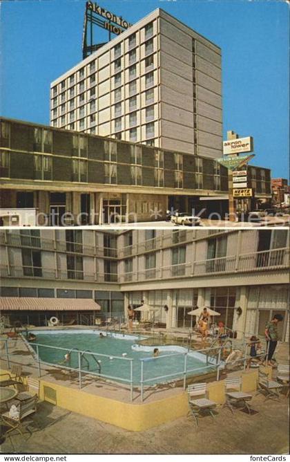 Akron Ohio Aktron Tower Motor Inn Hotel Swimming Pool