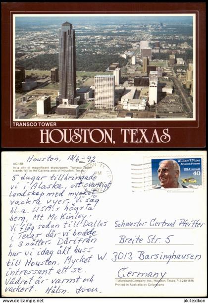Postcard Houston Transco Tower, Houston, Texas 1992