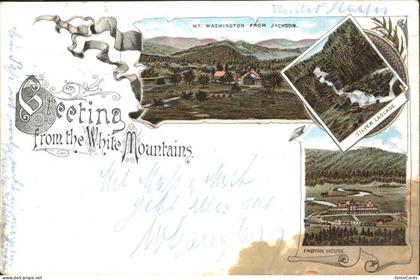 White Mountains New Hampshire Silver Cascade Fabyan House Mount Washington